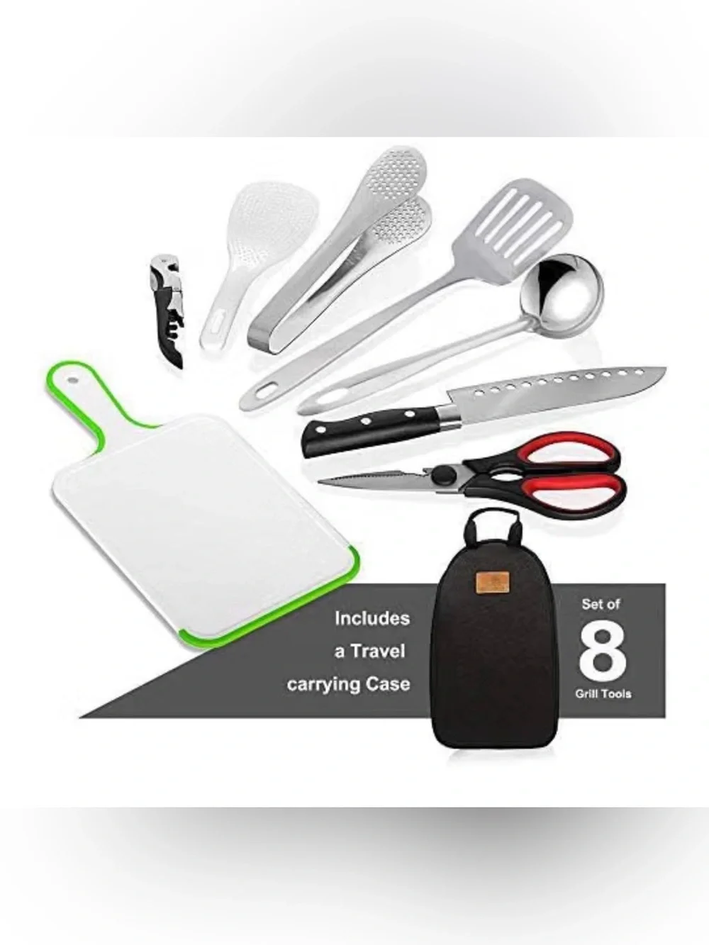 Camp Kitchen Utensil Organizer Travel Set Portable BBQ Camping Cookware